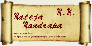 Mateja Mandrapa vizit kartica